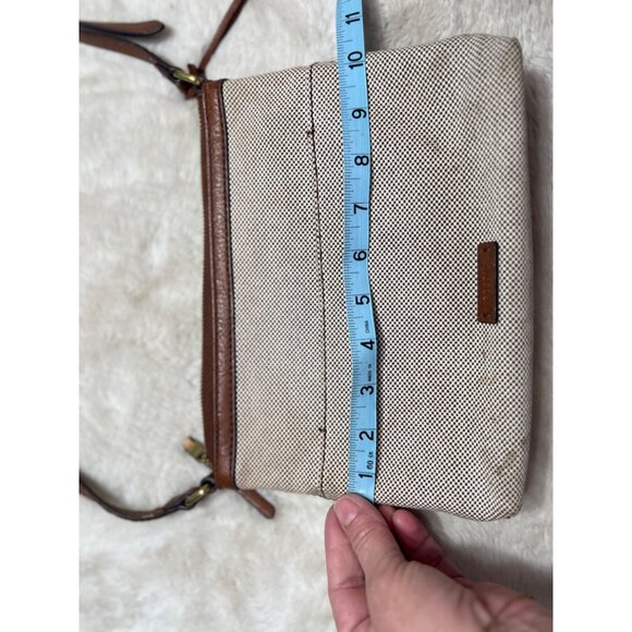 Fossil Crossbody Purse Canvas Leather Bag - Picture 5 of 10
